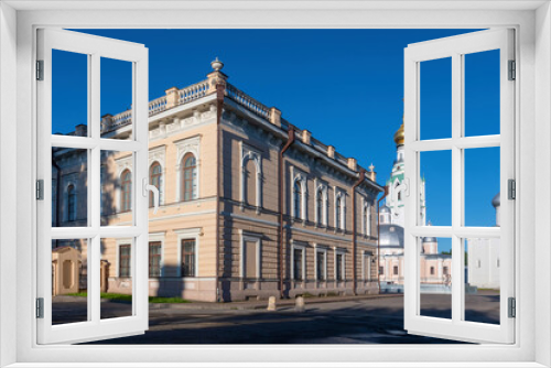Fototapeta Naklejka Na Ścianę Okno 3D - View of Lace Museum, Voskresensky and Sophia Cathedrals on sunny summer day. Vologda, Russia.