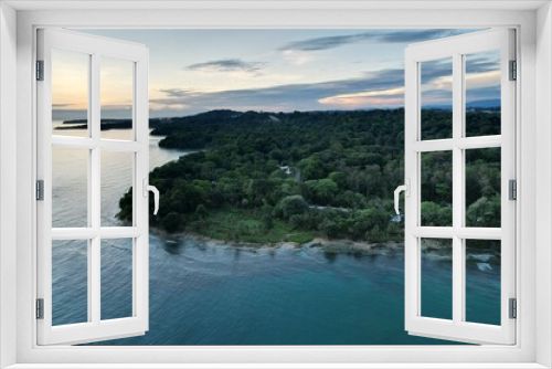 Fototapeta Naklejka Na Ścianę Okno 3D - Caribbean Coast of Limon in Costa Rica -aerial views of Cocles, Manzanillo, Punta Uva, Playa Chiquita and Puerto Viejo