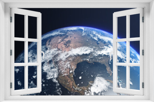 Fototapeta Naklejka Na Ścianę Okno 3D - USA America from Space, Planet Earth featuring the North American continent - 3D Illustration Rendering