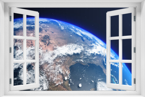 Fototapeta Naklejka Na Ścianę Okno 3D - USA America from Space, Planet Earth featuring the North American continent - 3D Illustration Rendering