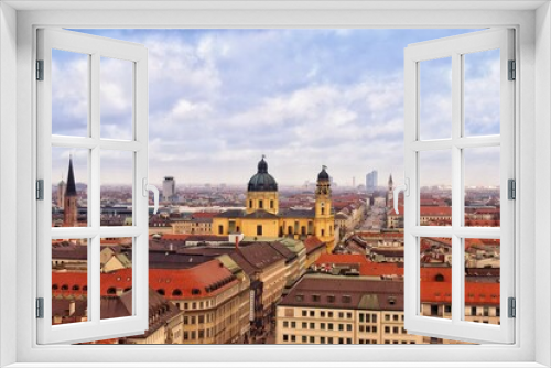 Fototapeta Naklejka Na Ścianę Okno 3D - Nice bird's eye view of Munich.  Germany
