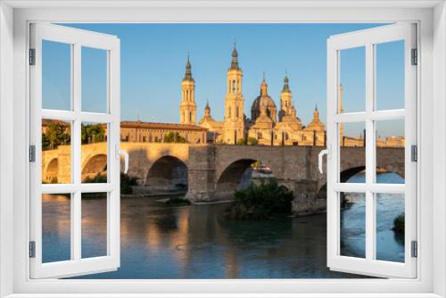 Fototapeta Naklejka Na Ścianę Okno 3D - Basilica of Our Lady of Pillar in Zaragoza, Spain, Europe