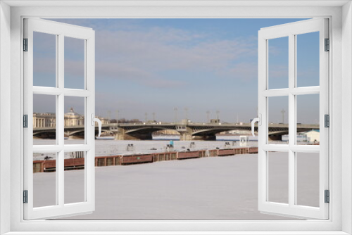 Fototapeta Naklejka Na Ścianę Okno 3D - St. Petersburg im Winter