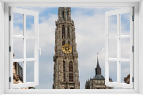 Fototapeta Naklejka Na Ścianę Okno 3D - Cathedral of Our Lady in center of Antwerp, Belgium