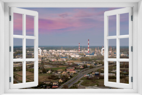 Fototapeta Naklejka Na Ścianę Okno 3D - oil refinery factory in gdansk 
