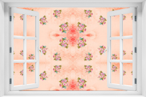 Fototapeta Naklejka Na Ścianę Okno 3D - Digital textile saree design and colourfull background