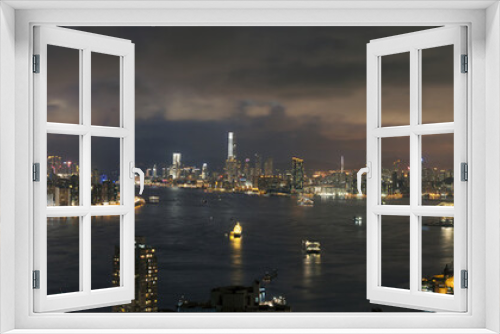 Fototapeta Naklejka Na Ścianę Okno 3D - Victoria harbor of Hong Kong