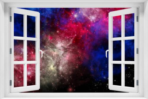 Fototapeta Naklejka Na Ścianę Okno 3D - Space Abstract Galaxy Background design. Vector illustration.