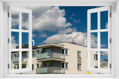 Fototapeta Naklejka Na Ścianę Okno 3D - Modern Apartment Building, New Architecture, Complex Exterior
