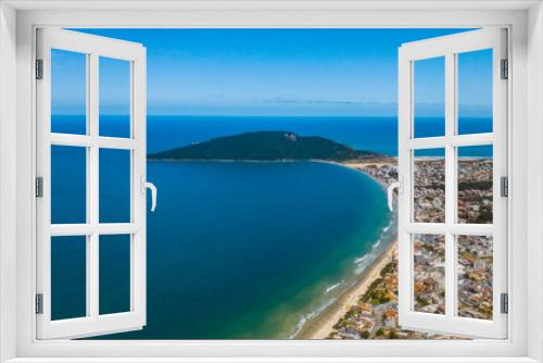 Fototapeta Naklejka Na Ścianę Okno 3D - Island Beach Blue Green Sand Sun Sunset Paradise Florianopolis Santa Catarina Brazil