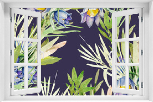 Fototapeta Naklejka Na Ścianę Okno 3D - Wildflowers and herbs.Image on white and colored background.