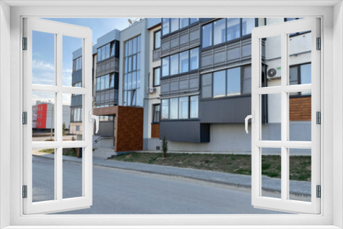 Fototapeta Naklejka Na Ścianę Okno 3D - modern real estate architecture facade outdoors