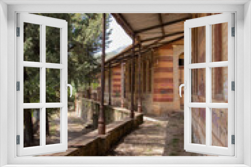 Fototapeta Naklejka Na Ścianę Okno 3D - Chios, Greece - May, 2021. The first and oldest leprosarium in Greece, at Chios Ilsand. It's called Leprokomeio or Lovokomeio.