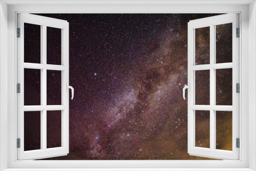 Fototapeta Naklejka Na Ścianę Okno 3D - Landscape view with Milky way Galaxy and millon star on the sky in night time