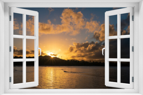 Fototapeta Naklejka Na Ścianę Okno 3D - Sunset in Las Galeras village in Samana province of Dominican Republic