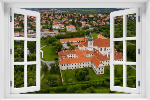 Fototapeta Naklejka Na Ścianę Okno 3D - View of Monastery, Benedictine abbey in Prague - district Brevnov, Czech Republic