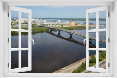 Fototapeta Naklejka Na Ścianę Okno 3D - Nizhny Novgorod. Kanavinsky bridge over the Oka river in the city center
