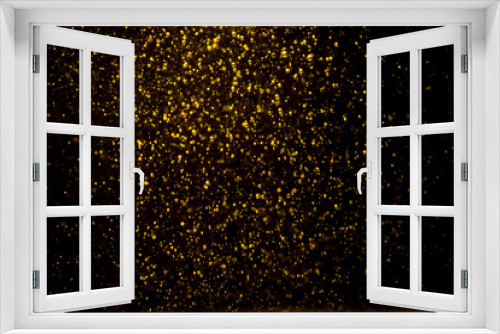 Fototapeta Naklejka Na Ścianę Okno 3D - Gold bokeh of lights from water
