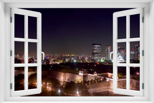 Fototapeta Naklejka Na Ścianę Okno 3D - 冬の大阪の夜景
