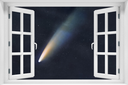 Fototapeta Naklejka Na Ścianę Okno 3D - Comet in the clouds