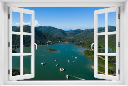 Fototapeta Naklejka Na Ścianę Okno 3D - Top view of Sai kung island