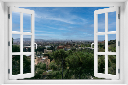 The city of Barcelona from the mountain