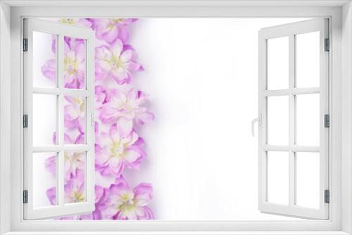 Fototapeta Naklejka Na Ścianę Okno 3D - flowers on white