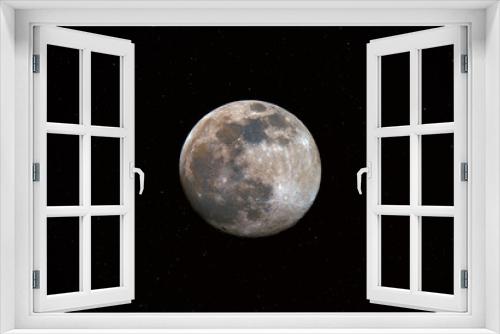 Fototapeta Naklejka Na Ścianę Okno 3D - color moon in the night