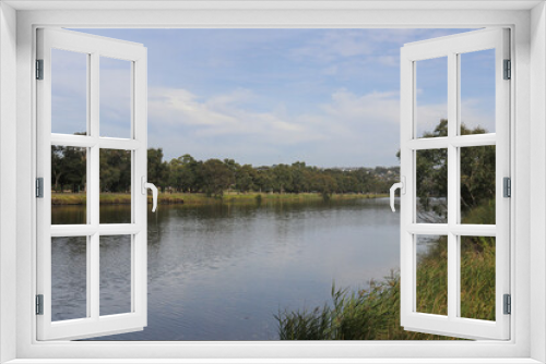 Fototapeta Naklejka Na Ścianę Okno 3D - The Barwon River with residential Highton in the far distance