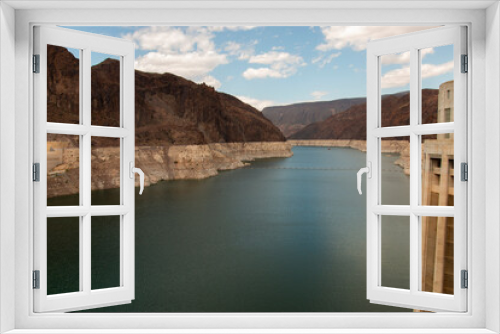 Fototapeta Naklejka Na Ścianę Okno 3D - Colorado River at the Back of the Hoover Dam