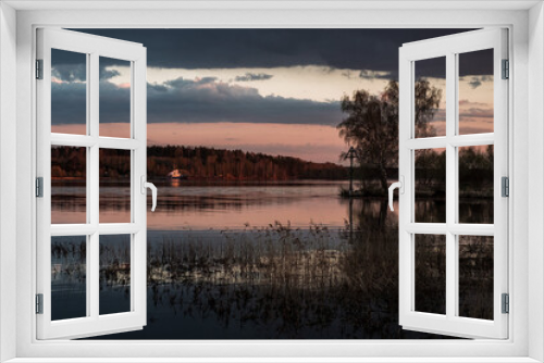 Fototapeta Naklejka Na Ścianę Okno 3D - Sunset on the Volga River in Myshkin