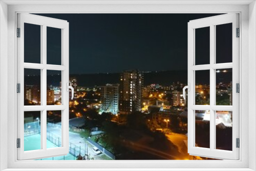 Fototapeta Naklejka Na Ścianę Okno 3D - night tbilisi