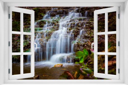 Fototapeta Naklejka Na Ścianę Okno 3D - imaginery and dreamy look of waterfall in the wilderness