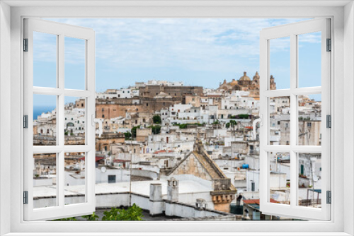 Fototapeta Naklejka Na Ścianę Okno 3D - Glimpses of ancient Puglia. The white city. Ostuni.