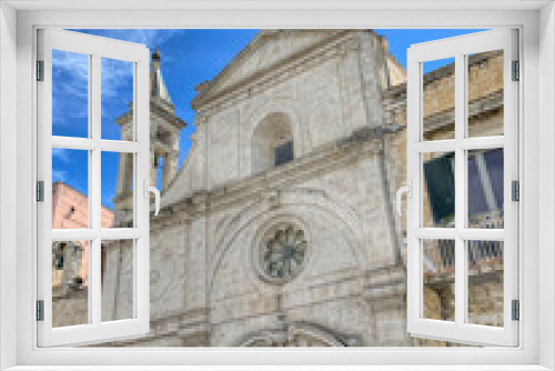 Facade of the church of Santo Stefano in Molfetta, Puglia, Italy 