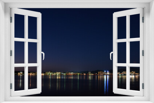 Fototapeta Naklejka Na Ścianę Okno 3D - 夜の宍道湖