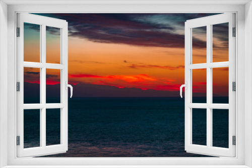 Fototapeta Naklejka Na Ścianę Okno 3D - Abstract sunset background, copy space