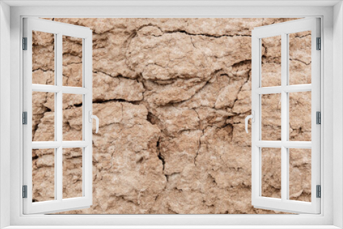 Fototapeta Naklejka Na Ścianę Okno 3D - Sandy soil texture as background