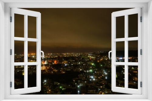 Fototapeta Naklejka Na Ścianę Okno 3D - Aerial view of Naha city at night in Okinawa, Japan - 沖縄 那覇 夜景