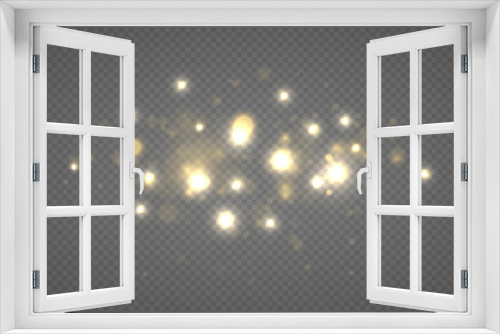 Fototapeta Naklejka Na Ścianę Okno 3D - Light shining glowing bokeh lights, dust particles