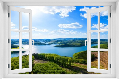 Fototapeta Naklejka Na Ścianę Okno 3D - the bigge lake in germany in spring panorama