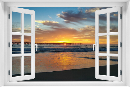 Fototapeta Naklejka Na Ścianę Okno 3D - Ocean Beach Summer Sunset