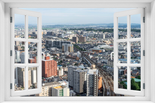 Fototapeta Naklejka Na Ścianę Okno 3D - city skyline aerial view of Sendai in Japan