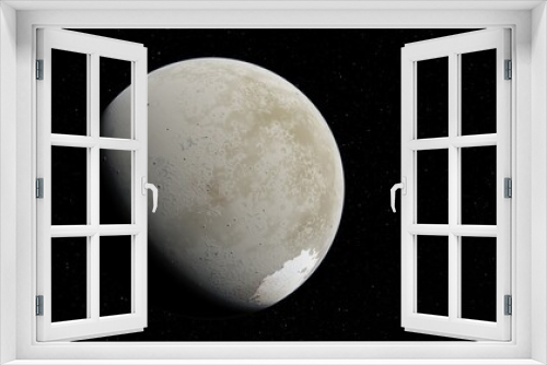 Fototapeta Naklejka Na Ścianę Okno 3D - planet in deep space, science fiction wallpaper 3d render