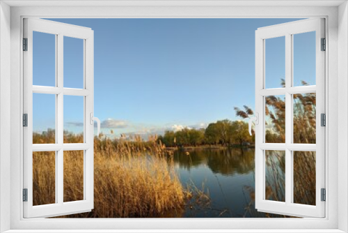 Fototapeta Naklejka Na Ścianę Okno 3D - lake in autumn