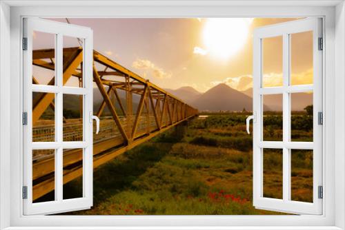 Fototapeta Naklejka Na Ścianę Okno 3D - 夕暮れの橋