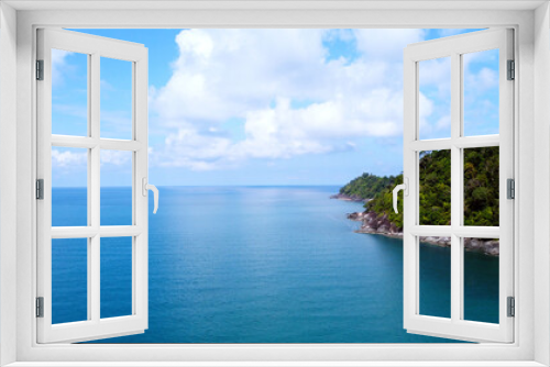 Fototapeta Naklejka Na Ścianę Okno 3D - tropical island blue sky blue water