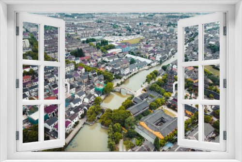 Fototapeta Naklejka Na Ścianę Okno 3D - aerial view of the city