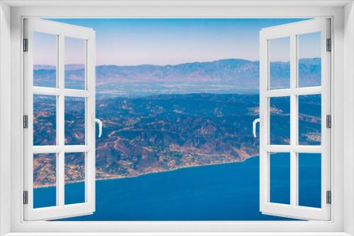 Fototapeta Naklejka Na Ścianę Okno 3D - Aerial view from window of airplane in California, U.S.A.