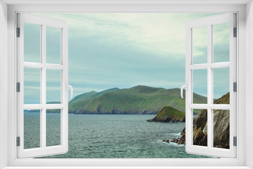 Fototapeta Naklejka Na Ścianę Okno 3D - A view of Blasket Islands and Dunmore Head from Slea Head Drive, which is a spectacular driving route that forming part of the Wild Atlantic Way around the coast from Dingle, County Kerry, Ireland.